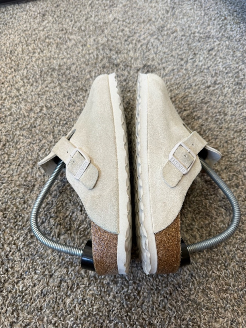Birkenstock Light Tan Suede Slip-Ons - Picture 3 of 5